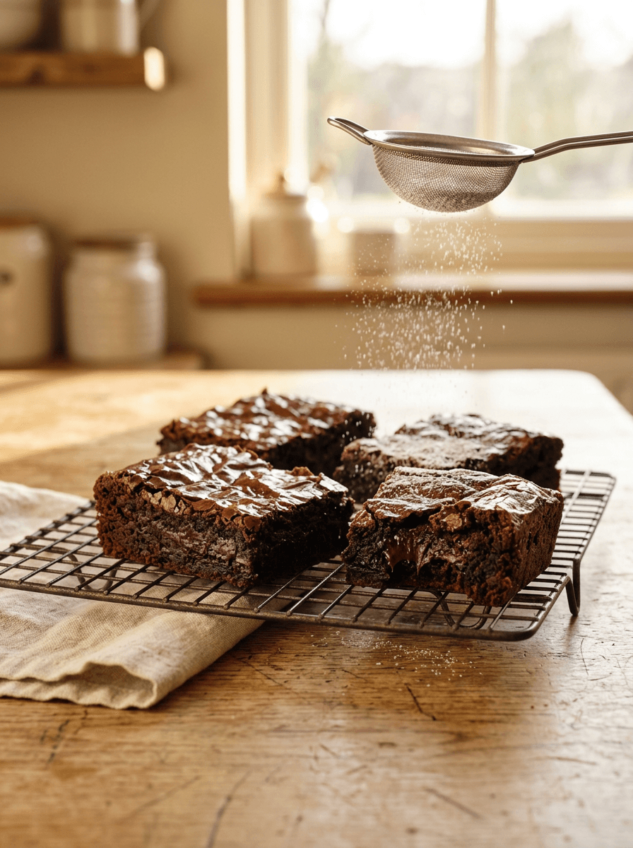 Fudgy Dark Chocolate Brownies