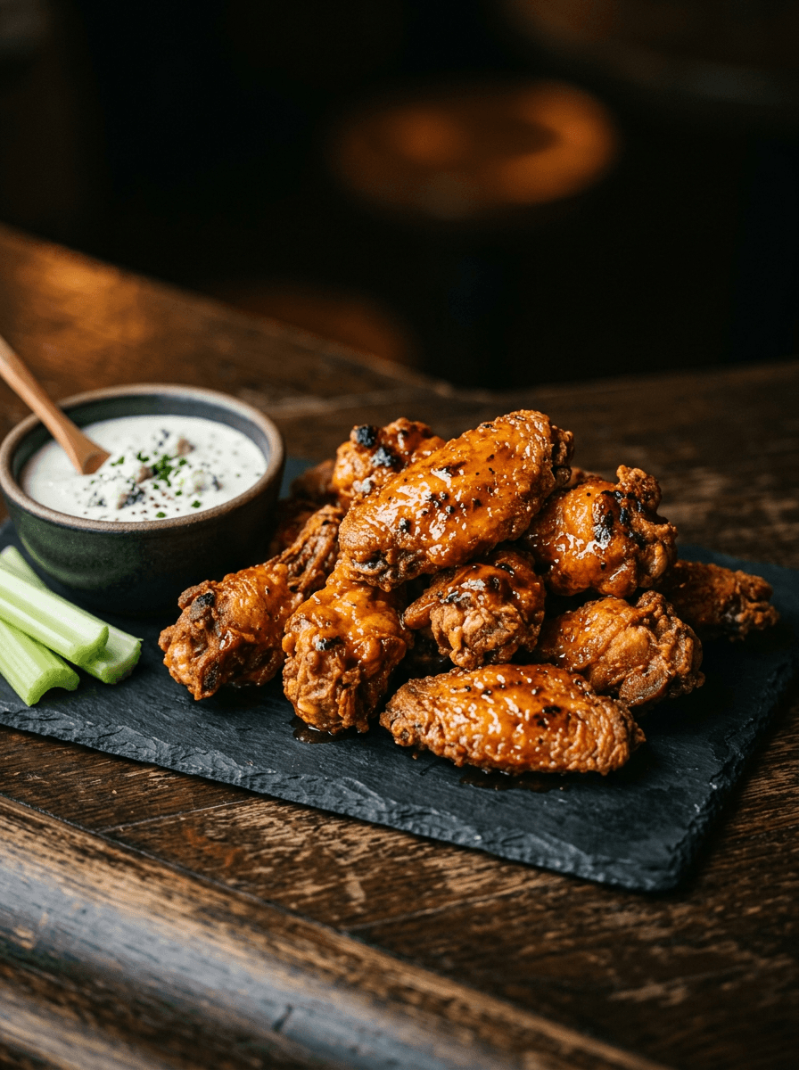 Crispy Fried Hot Buffalo Wings