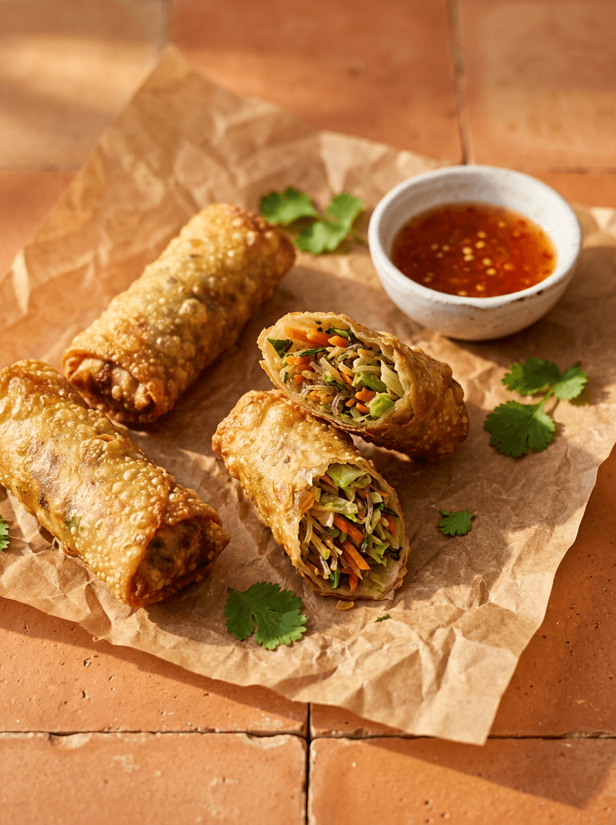 Crispy Fried Vegetable Spring Rolls